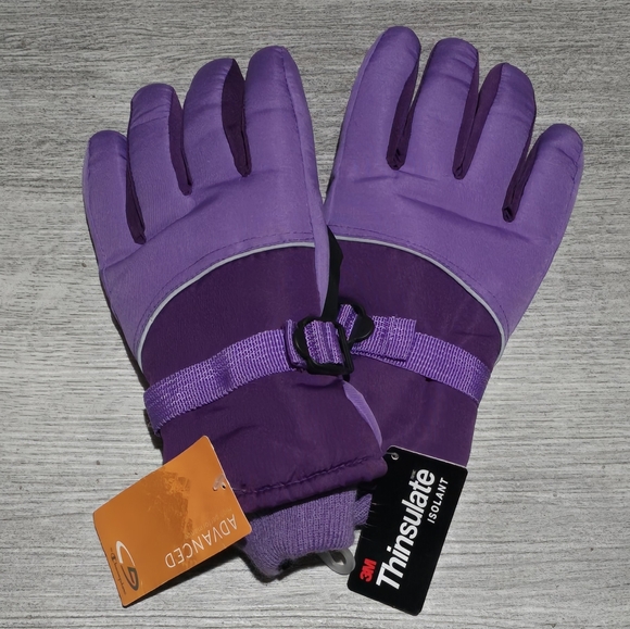 Purple Insulated Winter Gloves - Picture 2 of 6
